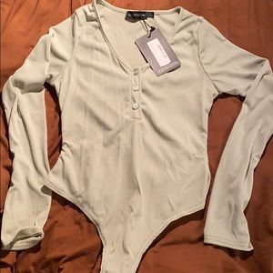 SAGE GREEN PLT BODYSUIT NWT